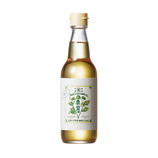 【受注対応品】岩井の純正胡麻油 白口 1CS（330g × 12）＜岩井の胡麻油＞