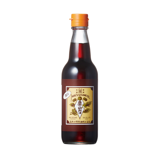 【受注対応品】岩井の純正胡麻油 濃口 1CS（330g × 12）＜岩井の胡麻油＞